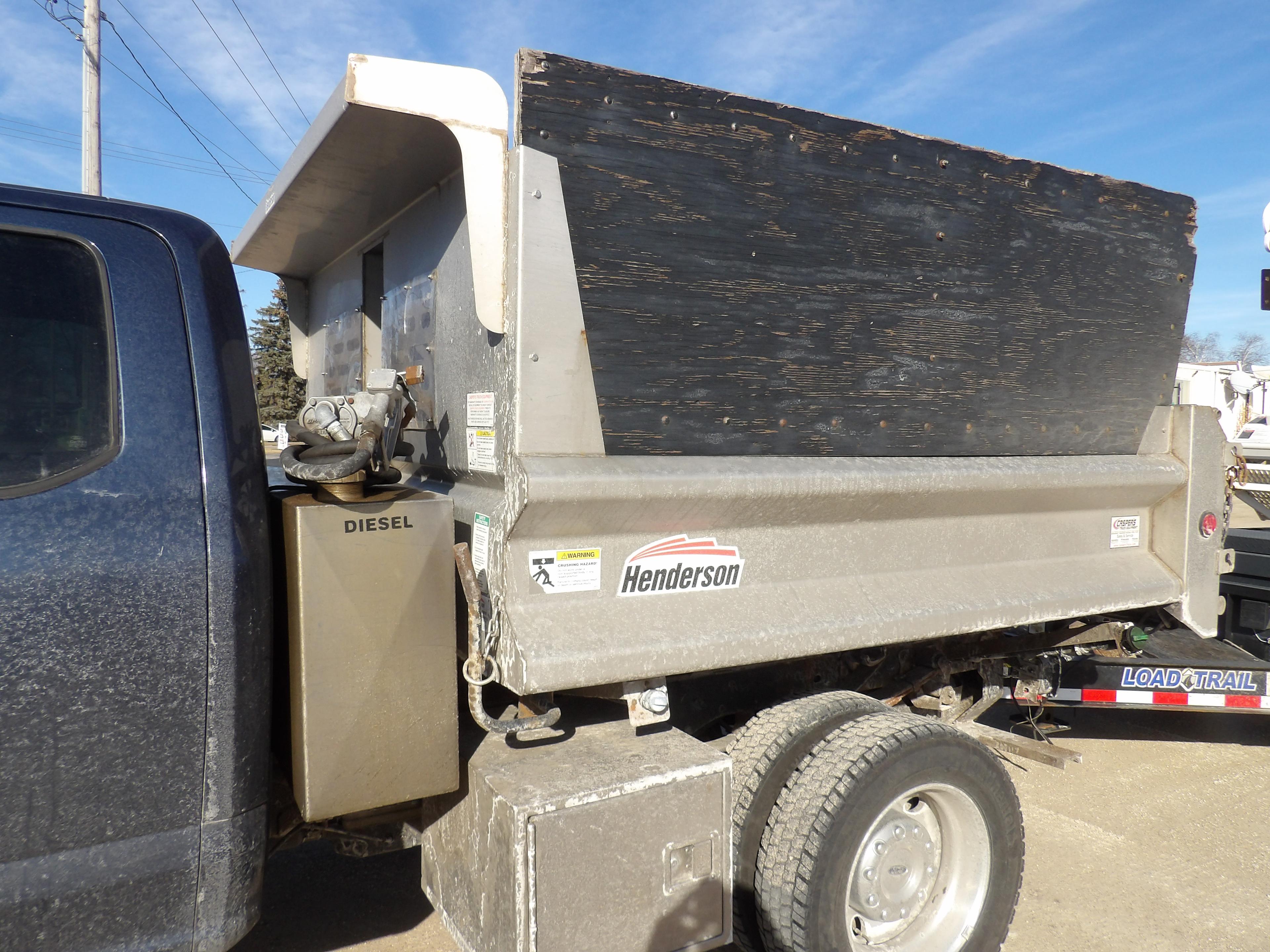 2017 FORD F450 LARIAT EXT. CAB SINGLE AXLE LOW PROFILE DUMP TRUCK