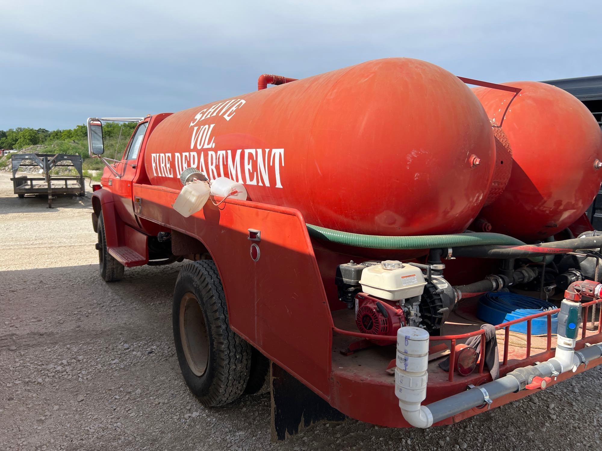 1977 GMC 6500 V8 Water Truck with Manual Transmission List of New Parts on Window 41,449 Miles