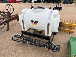 100 Gallon Wylie 3PT Sprayer PTO Pump & Booms Like New Local Ranch Sell-Out