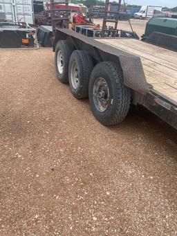 3 Axle 7' x 22' Gooseneck Flatbed Recent Floor Has Winch NO Title