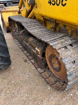 John Deere 450C Track Loader with 5 Shank Ripper Bar - NO SHANKS Runs and Works as it Should