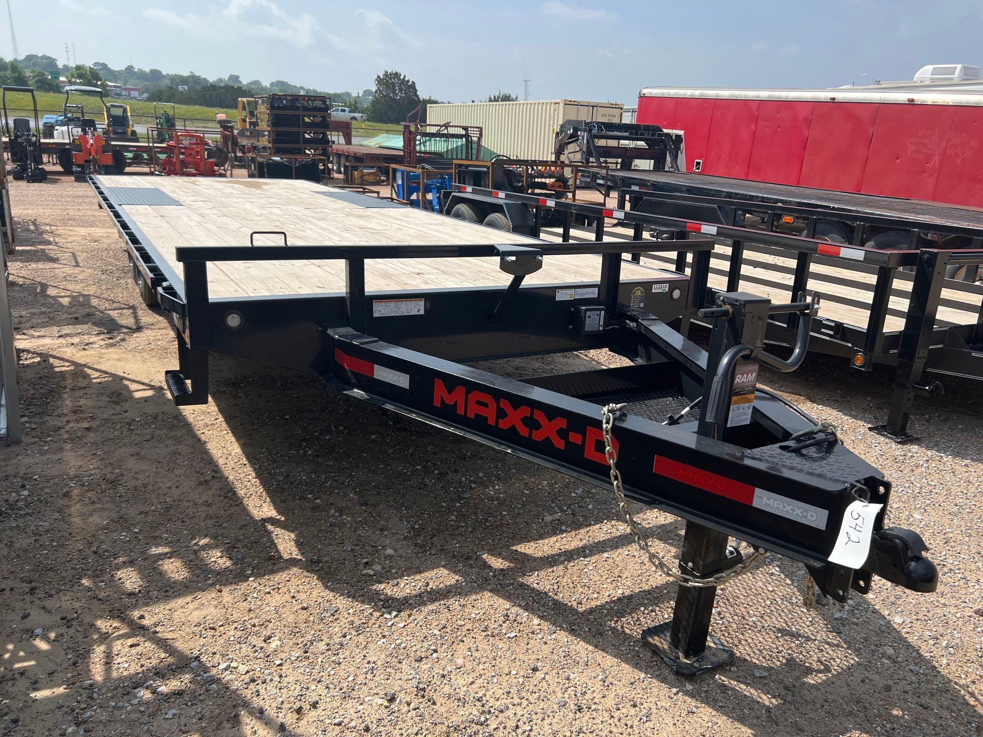 2024 Maxx-D 102'' x 24' Bumper Pull Flatbed Trailer 2 - 7K lb Axles 17.5'' Tires and Wheels Slide in