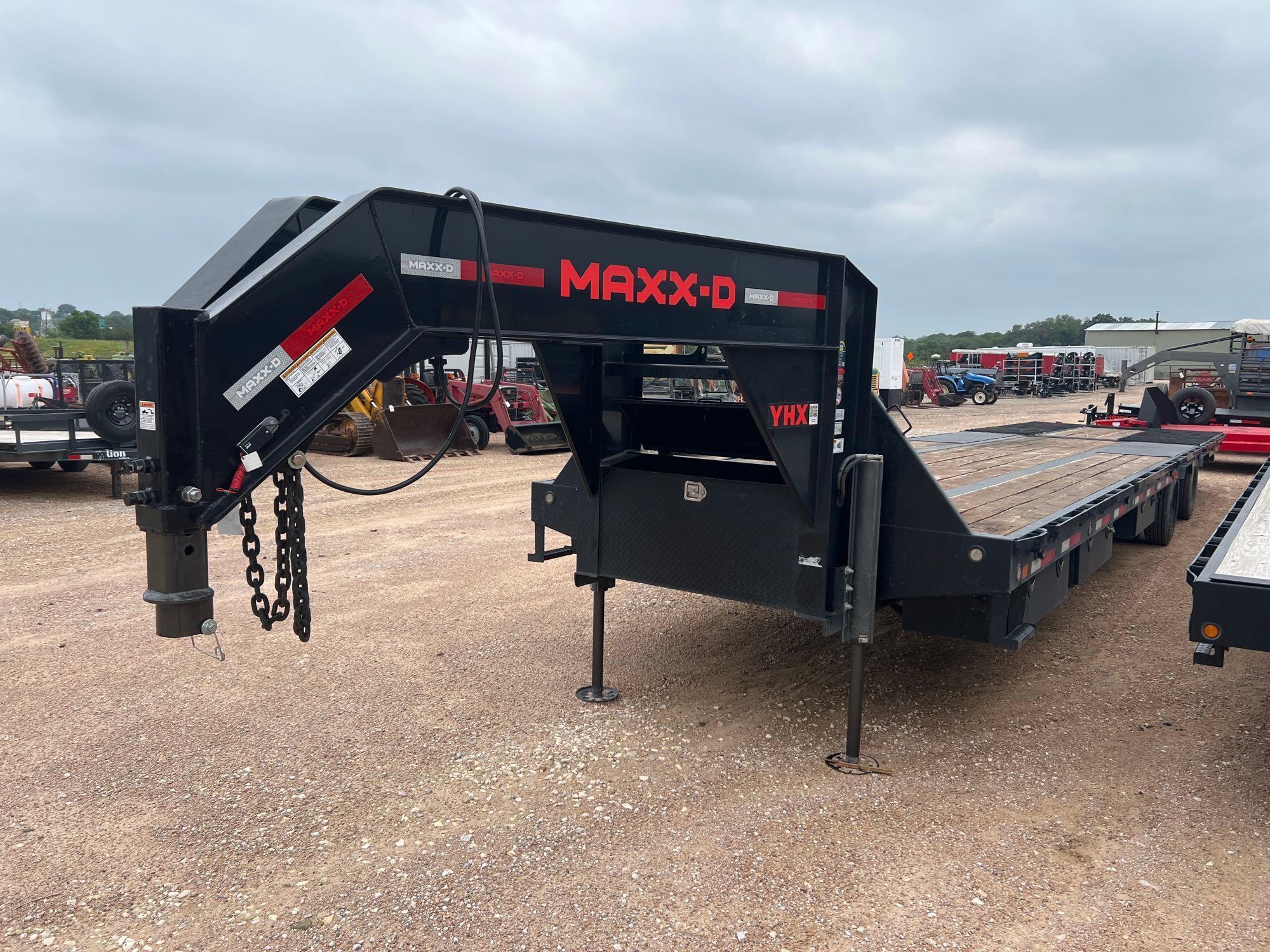 2023 102"X38' Maxx-D Hydra-Tail Trailer with 12' Hydratrail, Hydraulic Jacks, Winch Plate and 5