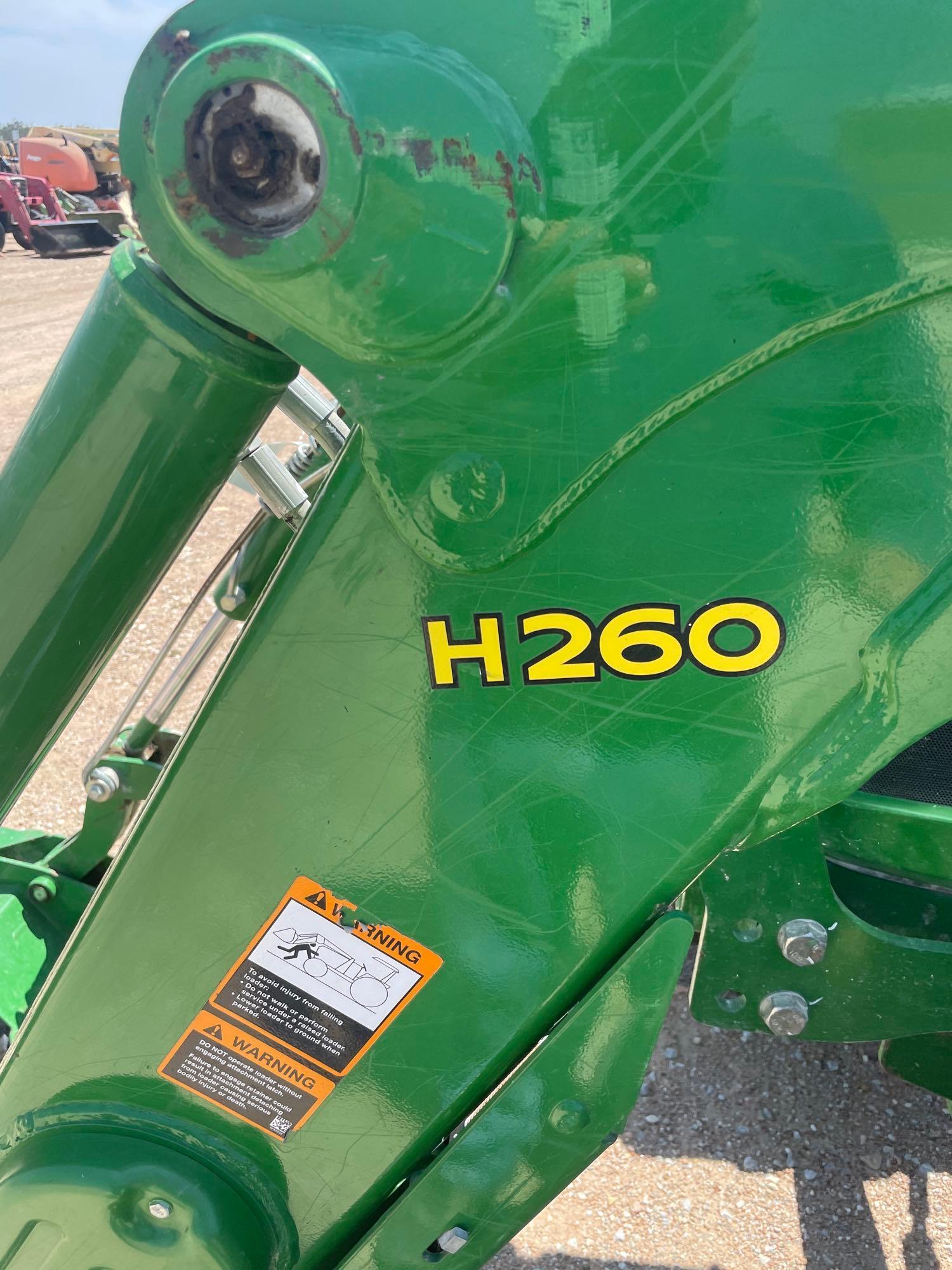 2017 JD 6120 E MFWD with H260 Loader and 2 sets remotes - reverser. 4WD 1569 HRS Local ranch tractor