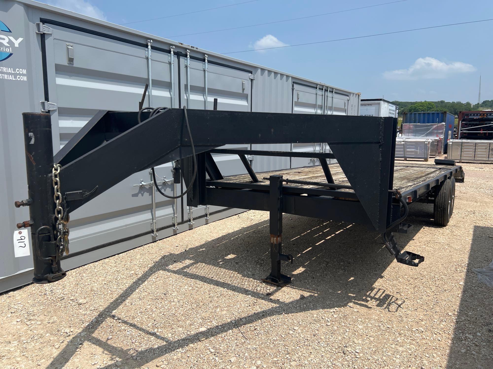 96"X20' + 4' Dovetail Gooseneck Trailer with 2 Folding Ramps Tandem Axles No Paperwork