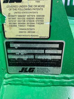 2014 JLG 6036 Telehandler Cummins Engine Cushion Tires 6K lb Lift 36' Mast 2272 Hours SN 0160063072