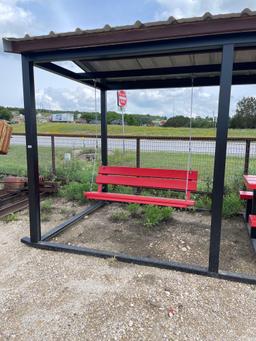 New 8' x 16' Covered Swing & Picnic Table Combo