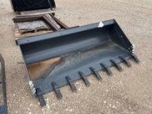 Unused New Holland 78" Heavy Duty Rock Toothed Bucket with Quick Attach for Skid Steer