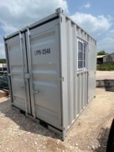 7'X9' Storage Container with Window, Walk-Through Door and End Doors