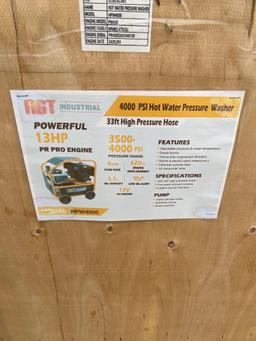 AGT 13HP 4000 PSI Hot Water Pressure Washer Gas Powered SN: HPW400024021801D