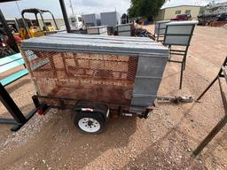 4' x 6'3'' Bumper Pull Trailer w/Livestock Cage No Title