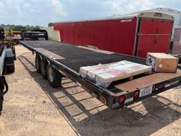 2011 96"X32' Gooseneck Flatbed Trailer with Grated Floor Triple Axle VIN 03950 Title, $25 Fee