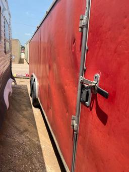 2003 High-Way Star 96"X26' Gooseneck Cargo Trailer with Fold-Down Rear Door P/S Walk-through Door