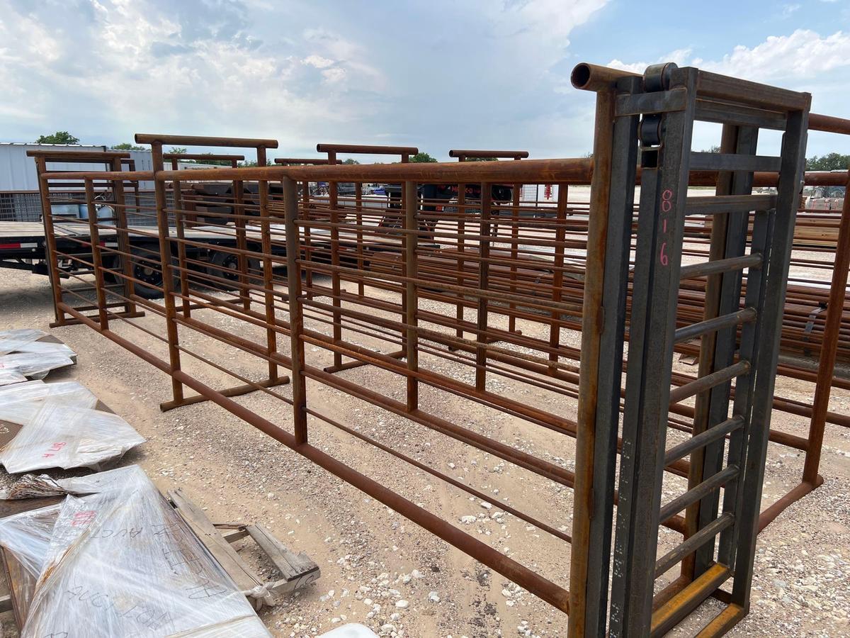 1 - 24' Freestanding Cattle Alley with Sliders On Both Ends