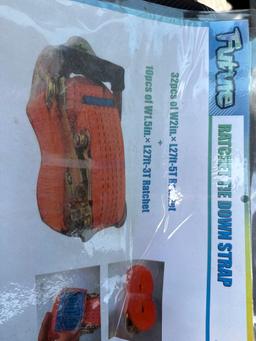 42 Ratchet Straps - 32- 2" x 27' - 10 1.5" x 27' SOLD AS ONE LOT