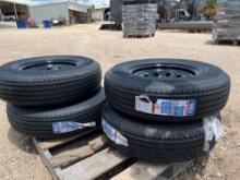 4 x St 235/80R16 10 Plys Trailer Tires on 8 Lug Wheels FOUR TIMES THE MONEY MUST TAKE ALL
