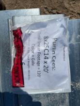 8'' x 20' Galvanized C Purlin 6 Pieces - 125' Total SOLD BY THE BUNDLE