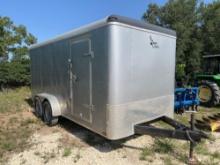 2017 Lark 7' x 16' Cargo Trailer Side Door. Rear Door VIN 21524 Title, $25 Fee