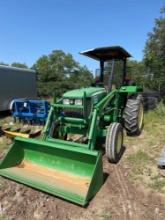 John Deere 5045E with John Deere 512 Loader Comes with 6' Modern Galvanized Shredder, Box Blade, Hay