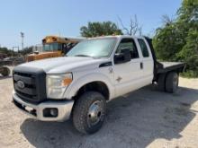 2012 F350 Extended Cab Diesel 4x4 Auto Transmission Flatbed 186,XXX Miles Good Tires VIN 62688
