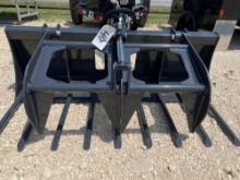 Unused 64'' 9 Tine Manure Fork for Skid Steer