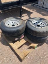 4 x Provider ST 225/75R15 - 10 Ply Trailer Tires on 5 on 5 Wheels FOUR TIMES THE MONEY MUST TAKE ALL