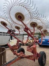 8 Wheel Hay Rake on Caddy
