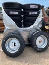 2 - New Provider ST 215/75R/17.5 Tires on 8 Lug Solid Steel Wheels SOLD TWO TIRES PER LOT TWO TIMES