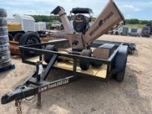 2012 C$M 76'' X 10' Tadem Axle Trailer Unused Big Bear Power RBS62 Brush Chipper VIN 01886 Title,