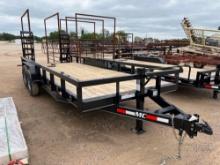Unused 2025 MC 83'' x 20' Trailer with 2' Dovetail 2 x 7,000lb Axles Square Tubing Top Rail Stand