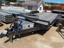 2025 Black Hawk 81'' x 18' Power Tilt Equipment Trailer 2 x 7,000lb Axles - Spare VIN 61794 MSO, $25
