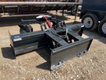 Industrias America BF o7 -- 7' skid steer grader blade w/ castor wheels.