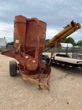 New Holland 354 Grinder Mixer 2 New 31 x 13.5 x 15 Implement Tires Has Rust Issues Missing Front of