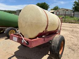 Portable Fiberglass Tank on Trailer No Title
