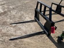 Unused Single Bale Hay Fork for Skid Steer