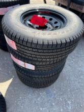 4 x New Provider ST 225/75R15 10 Ply Trailer Tires on New 5 on 5 Wheels FOUR TIMES THE MONEY MUST