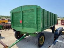 14' Grain Box on 4 Wheel John Deere Chassis