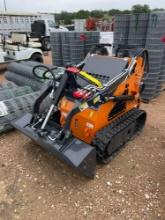 New Mini Skid Steer with Tracks Stand On Gas Powered