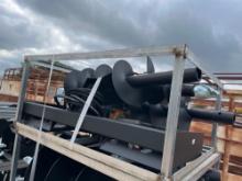 Unused Skit Steer Post Hole Digger with 10'' and 18'' Bits Hex Shaft SOLD ONE PER LOT