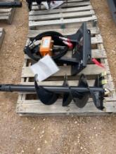 Unused Mini Excavator Post Hole Digger Hex Shaft with 12'' Bit SOLD ONE PER LOT