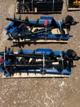 Unused Skid Steer Post Hole Differ with 8'' and 12'' Augers Round Shaft SOLD ONE PER LOT