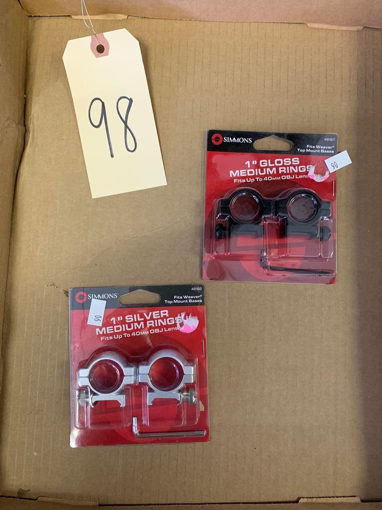 Simmons 1” Medium Rings (2 sets)