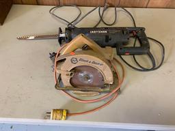 Black and Decker Circular Saw and Craftsman Reciprocating Saw