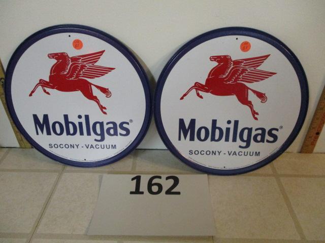 Lot of 2 Mobil gas signs