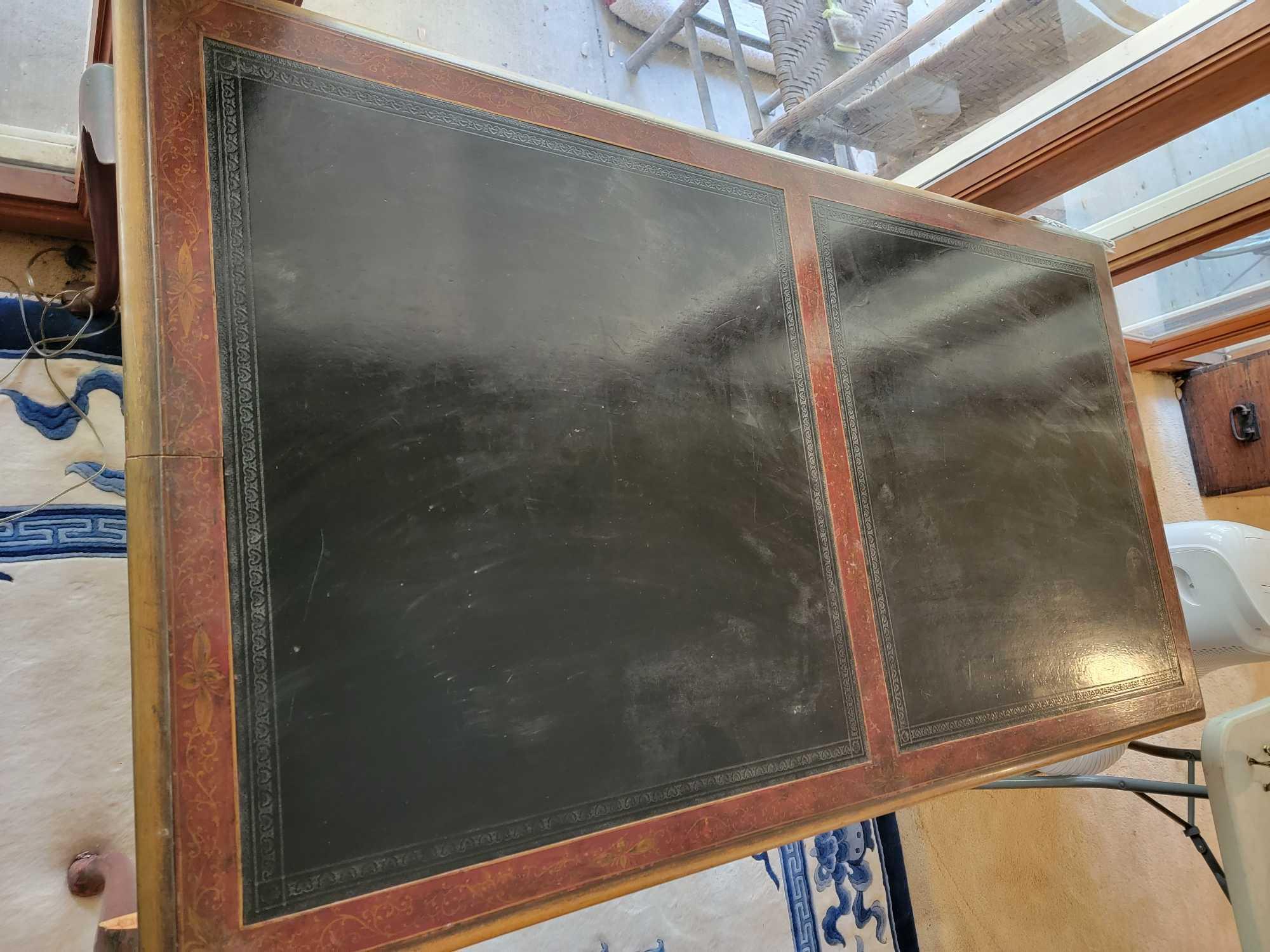 LEATHER TOP DESK