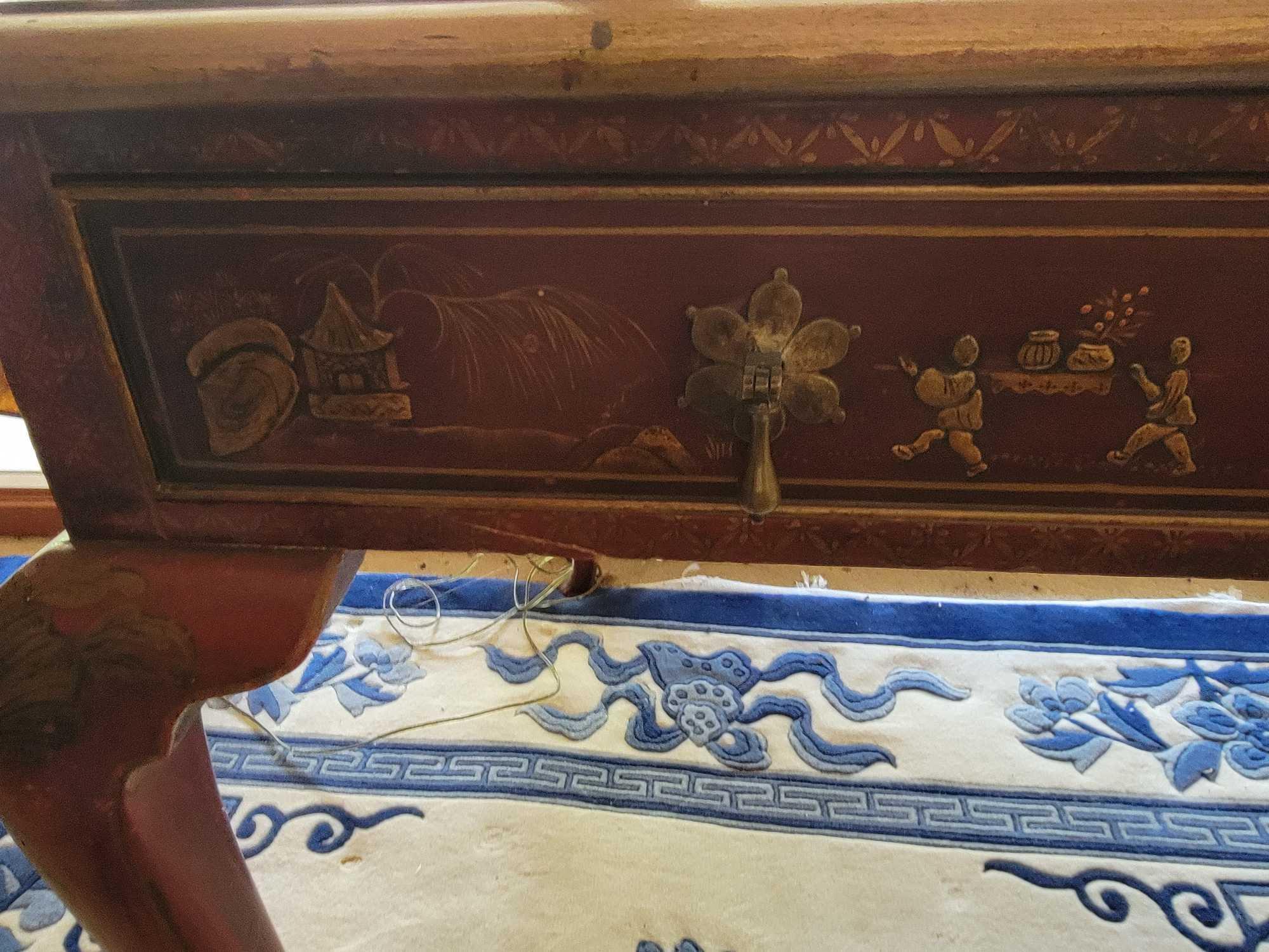 LEATHER TOP DESK