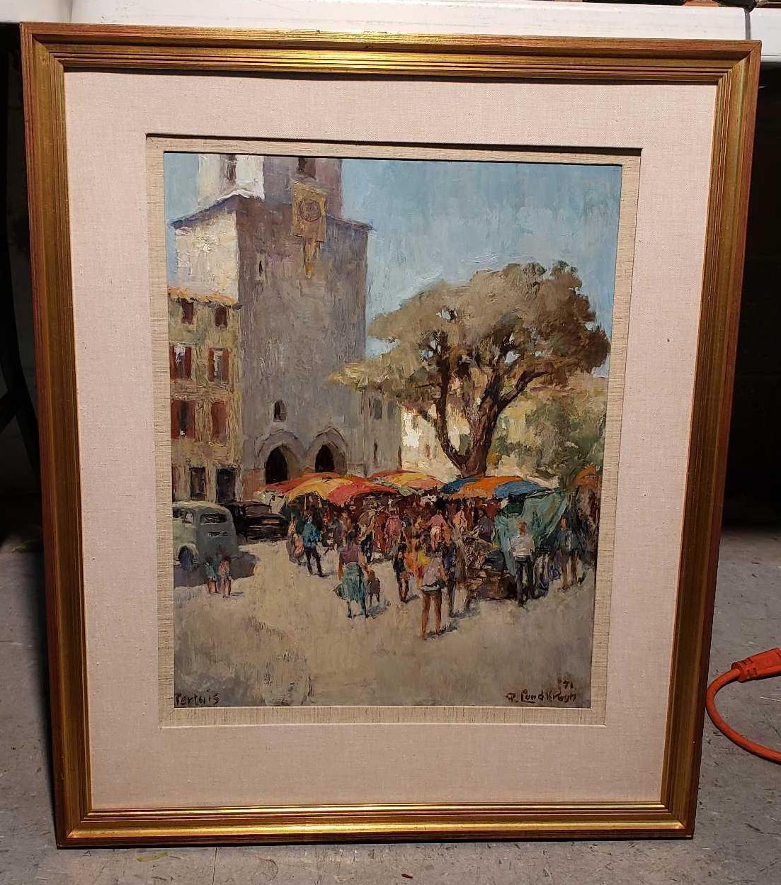 OIL ON BOARD UMBRELLA'S