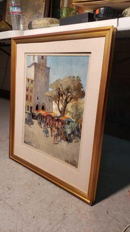 OIL ON BOARD UMBRELLA'S