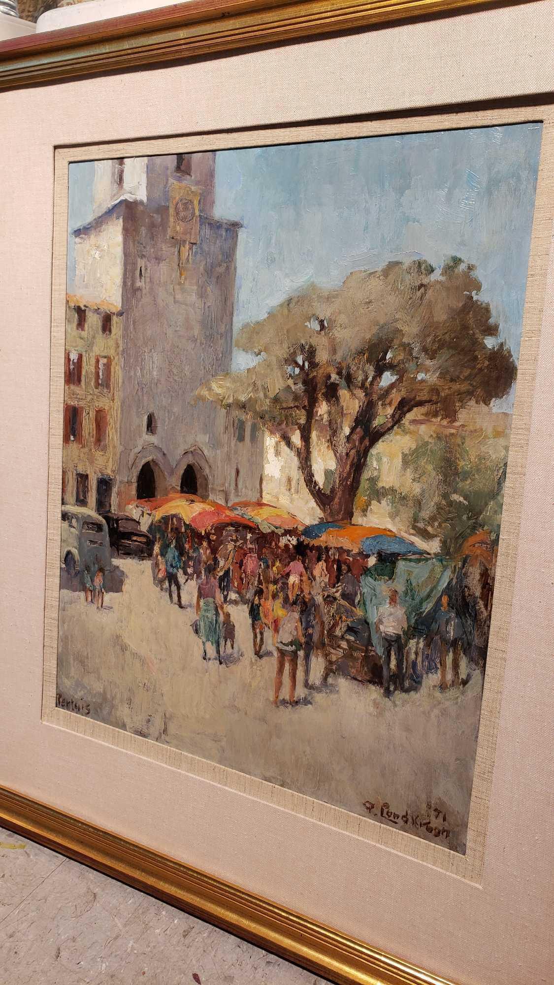 OIL ON BOARD UMBRELLA'S