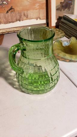 URANIUM GLASS Pitcher